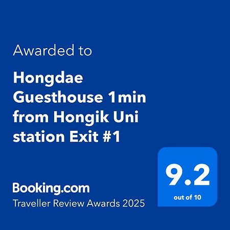Hongdae Guesthouse 1Min From Hongik Uni Station Exit #1 Сеул Екстер'єр фото